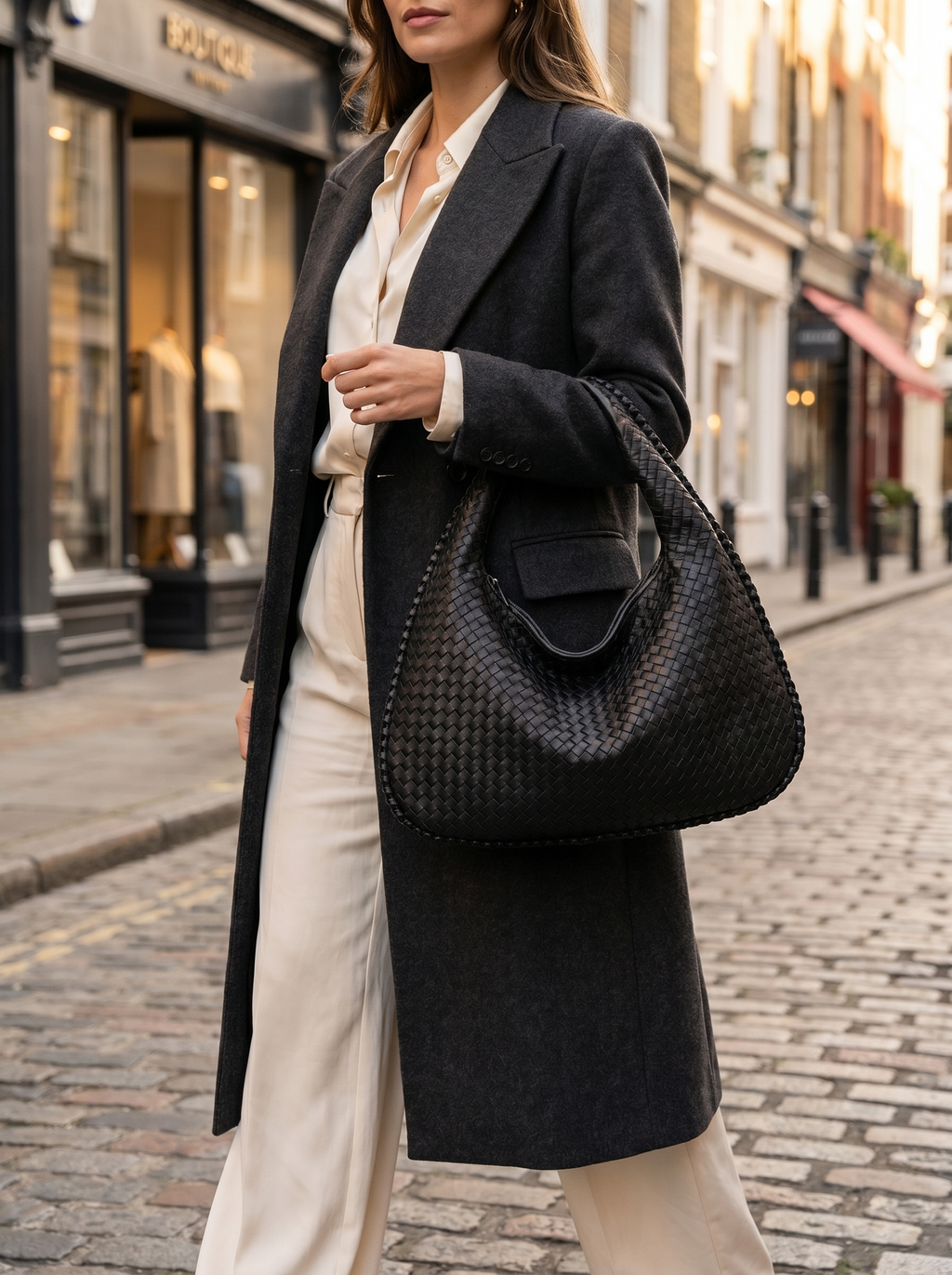 Woven shoulder bag