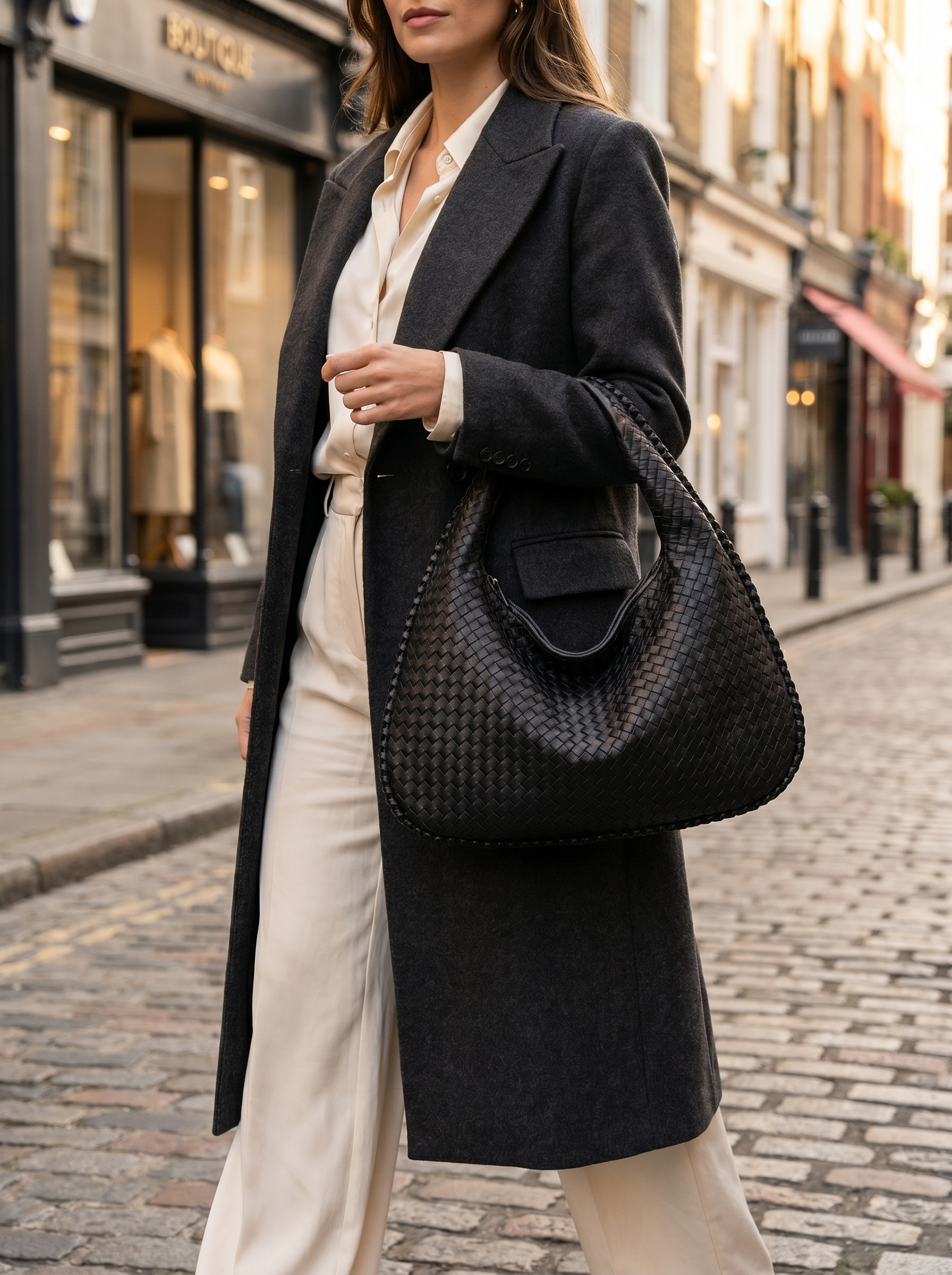 Woven shoulder bag
